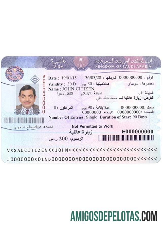 Visto para ARÁBIA SAUDITA Versão 2 baixar para verificação